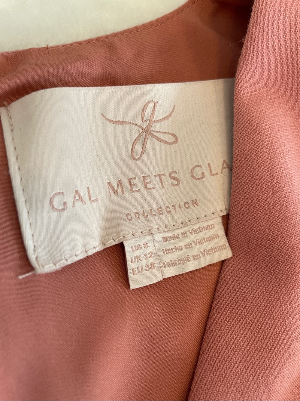 Gal Meets Glam Sz 8 Collection Kate V-Neck Fit & Flare Dress in Rosetta Pink - Picture 14 of 17